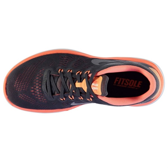 Nike Flex 2016 RN Running Shoes- DkGrey/Gry/Mngo - Picture 1 of 4